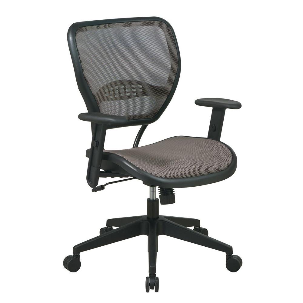 Office Star Products Deluxe Tan and Black AirGrid Back Office Chair 55 ...