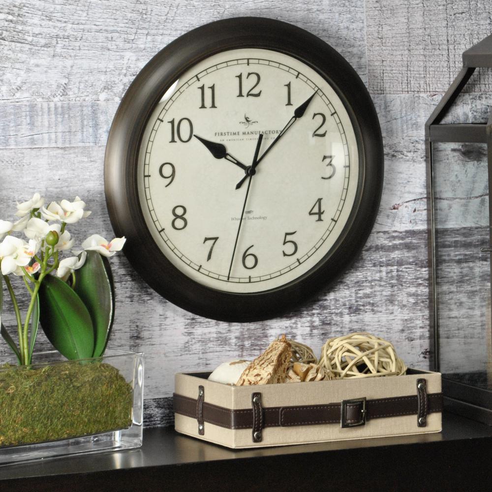 Firstime Bronze Wall Clock With Whisper Technology 00168 The Home Firstime Bronze Wall Clock With Whisper Technology