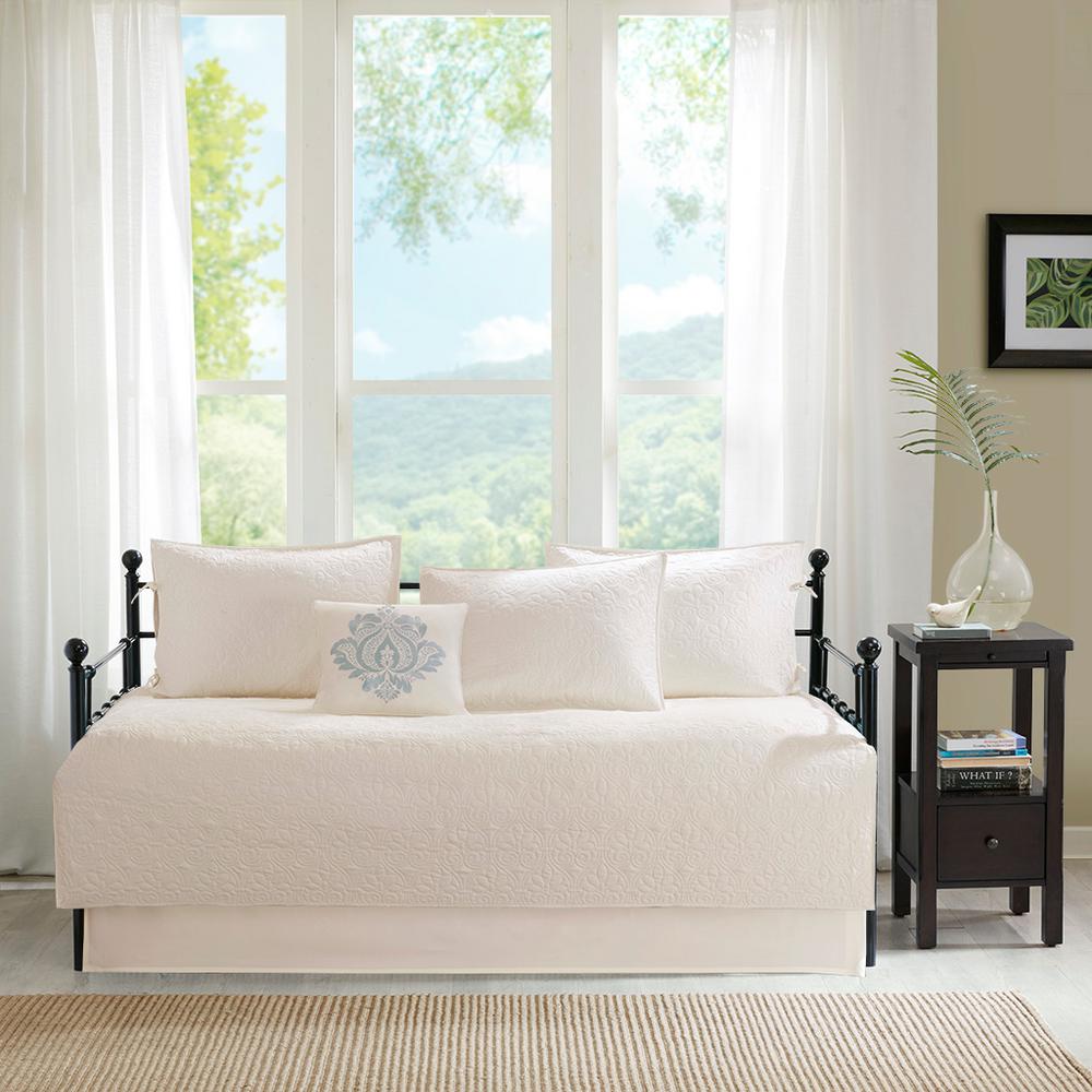 Madison Park Mansfield 6 Piece Cream Reversible Daybed Bedding Set