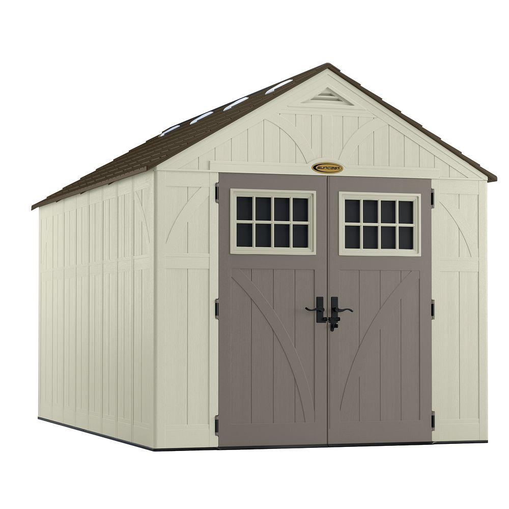 Large 101 Sq Ft Plastic Sheds The Home Depot Tremont 13 Ft 2 3 4 In X 8