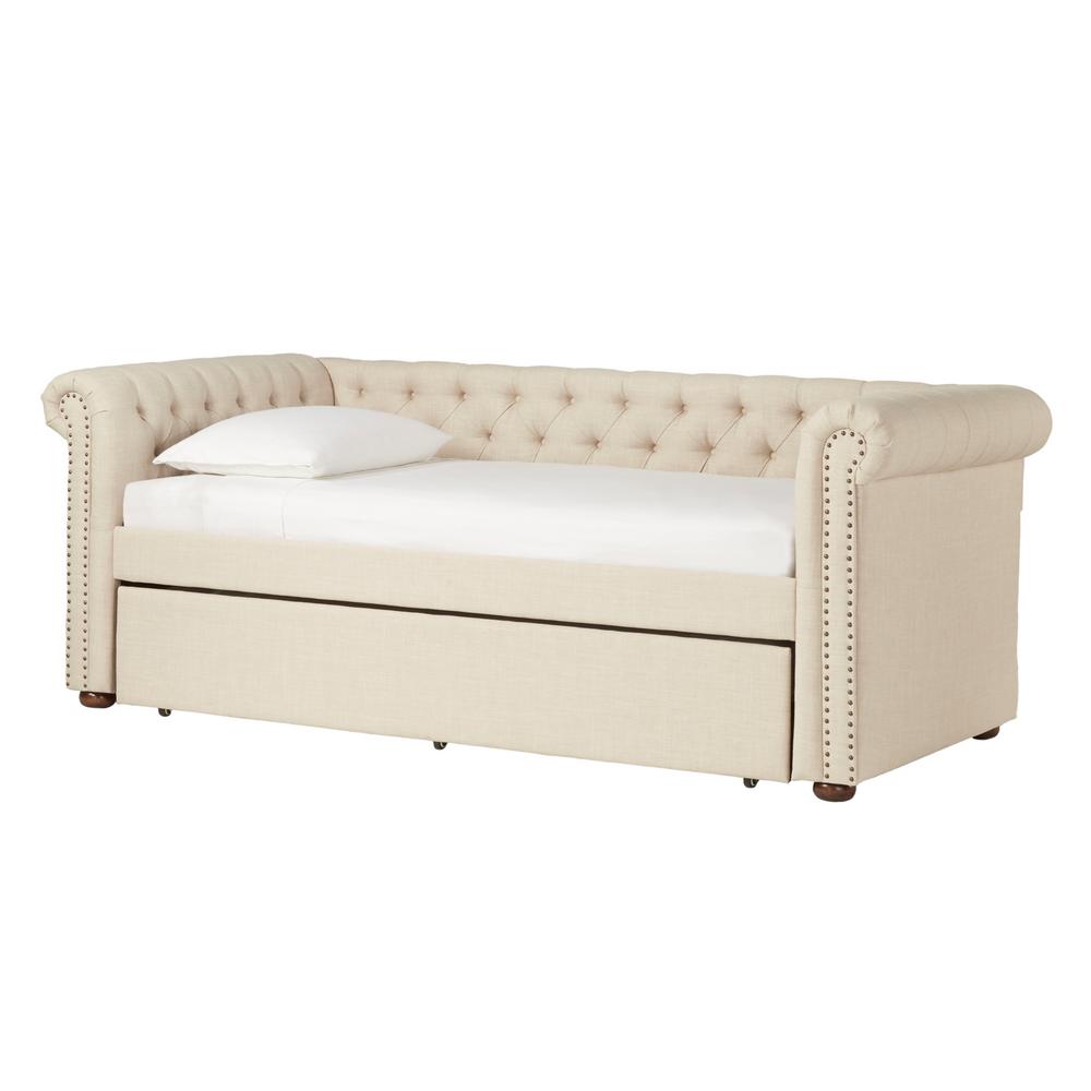 HomeSullivan Radcliffe Beige Trundle Daybed 40E208BABLBD The Home Depot