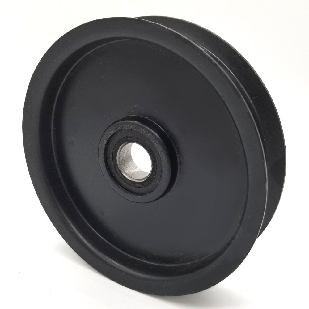 Unbranded 4 in. Flat Diameter x 5/8 in. Bore Steel Flat Idler Pulley