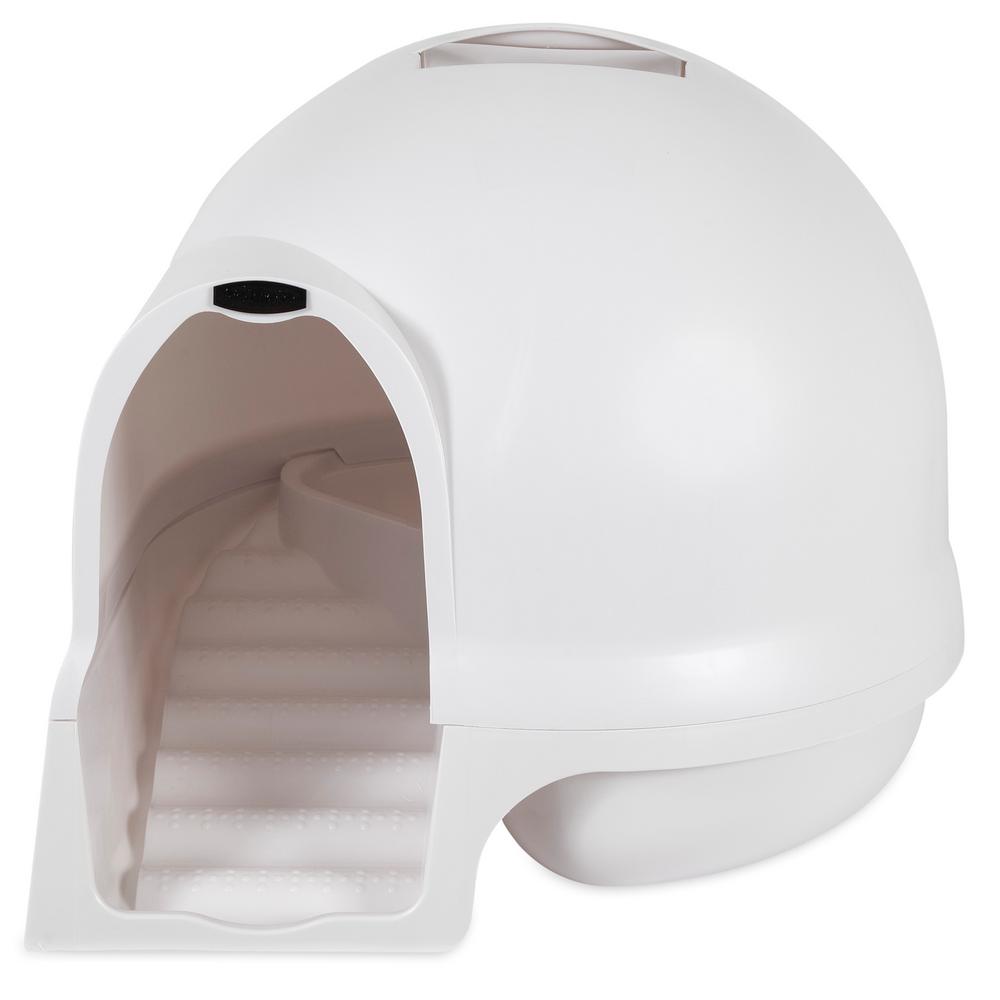 Petmate Booda Dome Pearl White Cleanstep Litter Box50020 The Home Depot