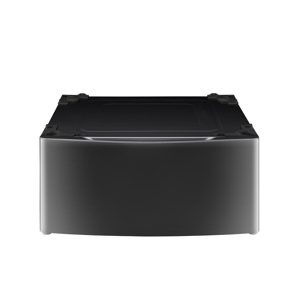 LG Electronics 27 in. Laundry Pedestal with Storage Drawer in Black Lg Black Stainless Steel Pedestal