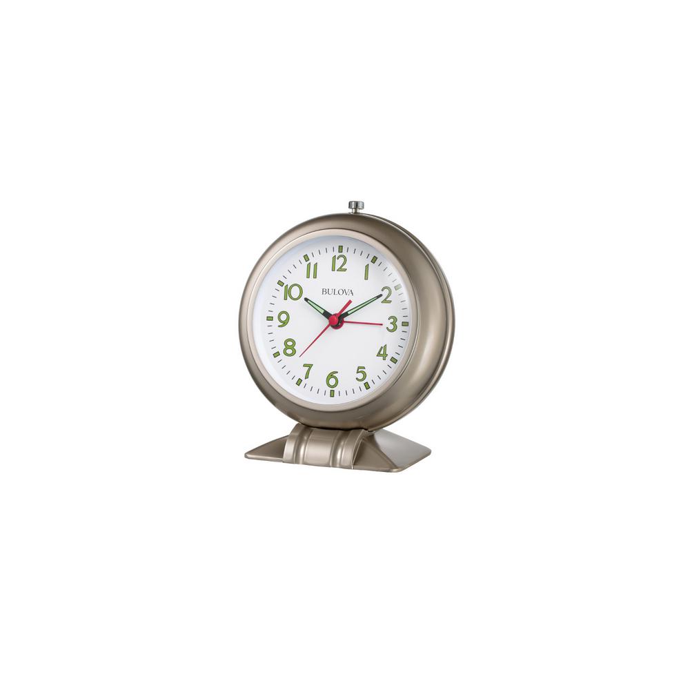 La Crosse Clock Silent Sweep Black Mantel Alarm Clock6173014 The