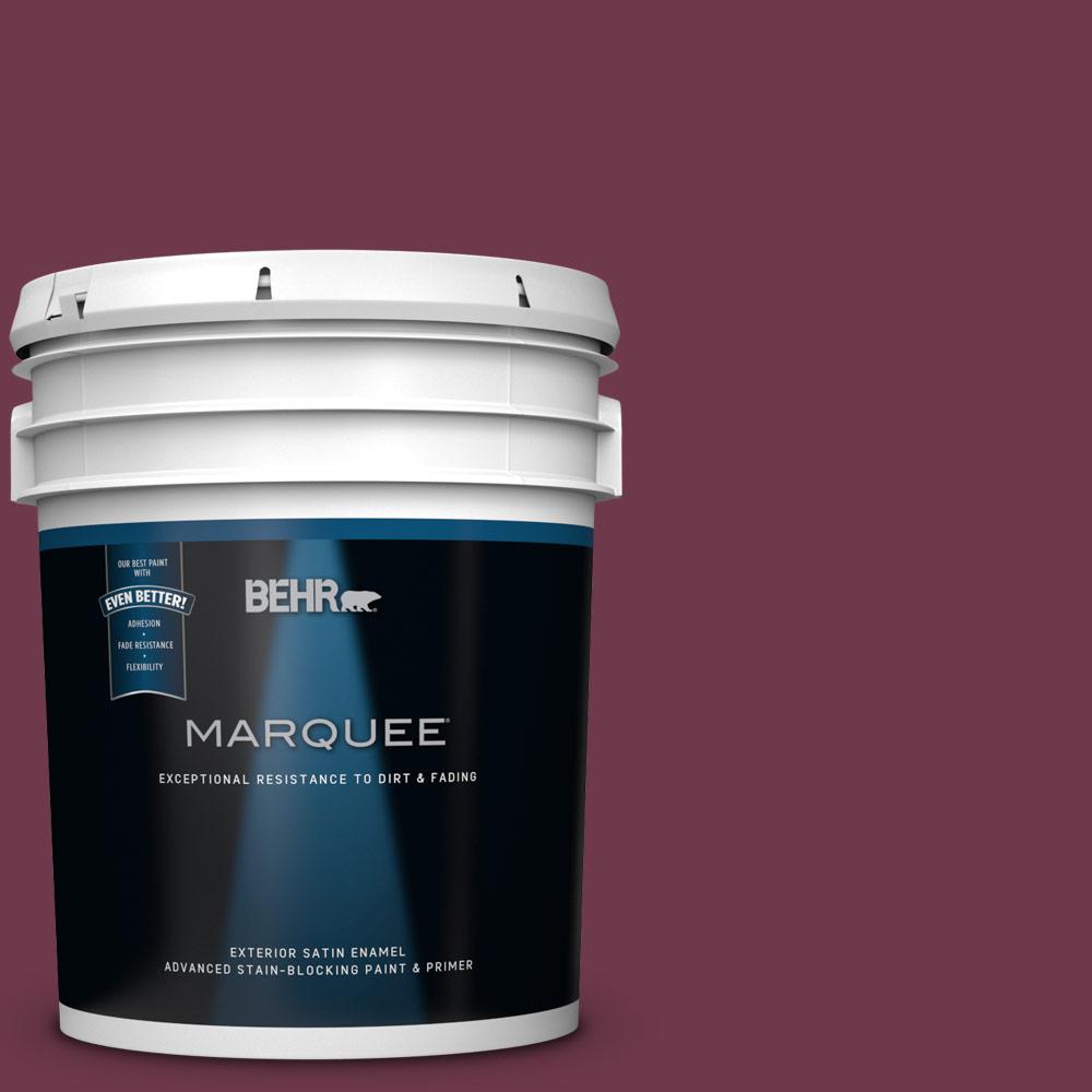 BEHR MARQUEE 5 gal. PPF50 Fired Brick Satin Enamel Exterior Paint and