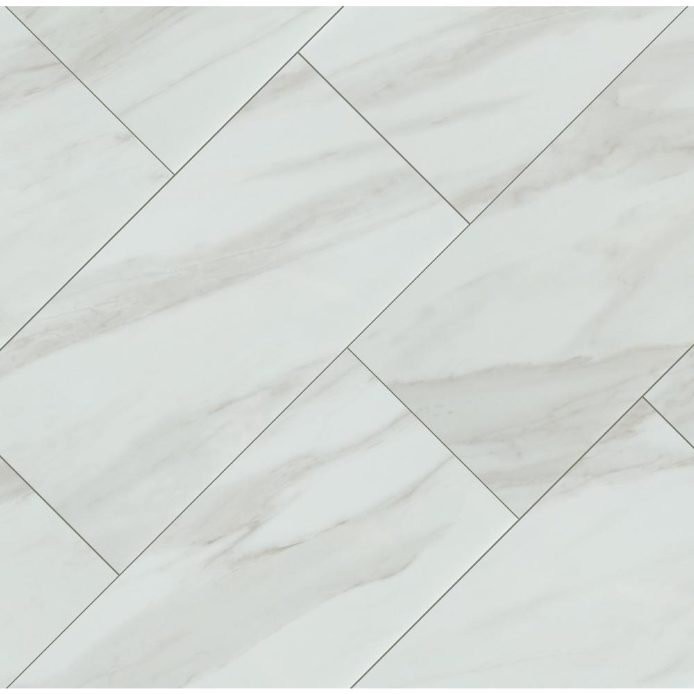 Home Decorators Collection Kolasus White 12 In X 24 In Polished Porcelain Floor And Wall Tile 16 Sq Ft Case Nhdkolwhi1224p The Home Depot