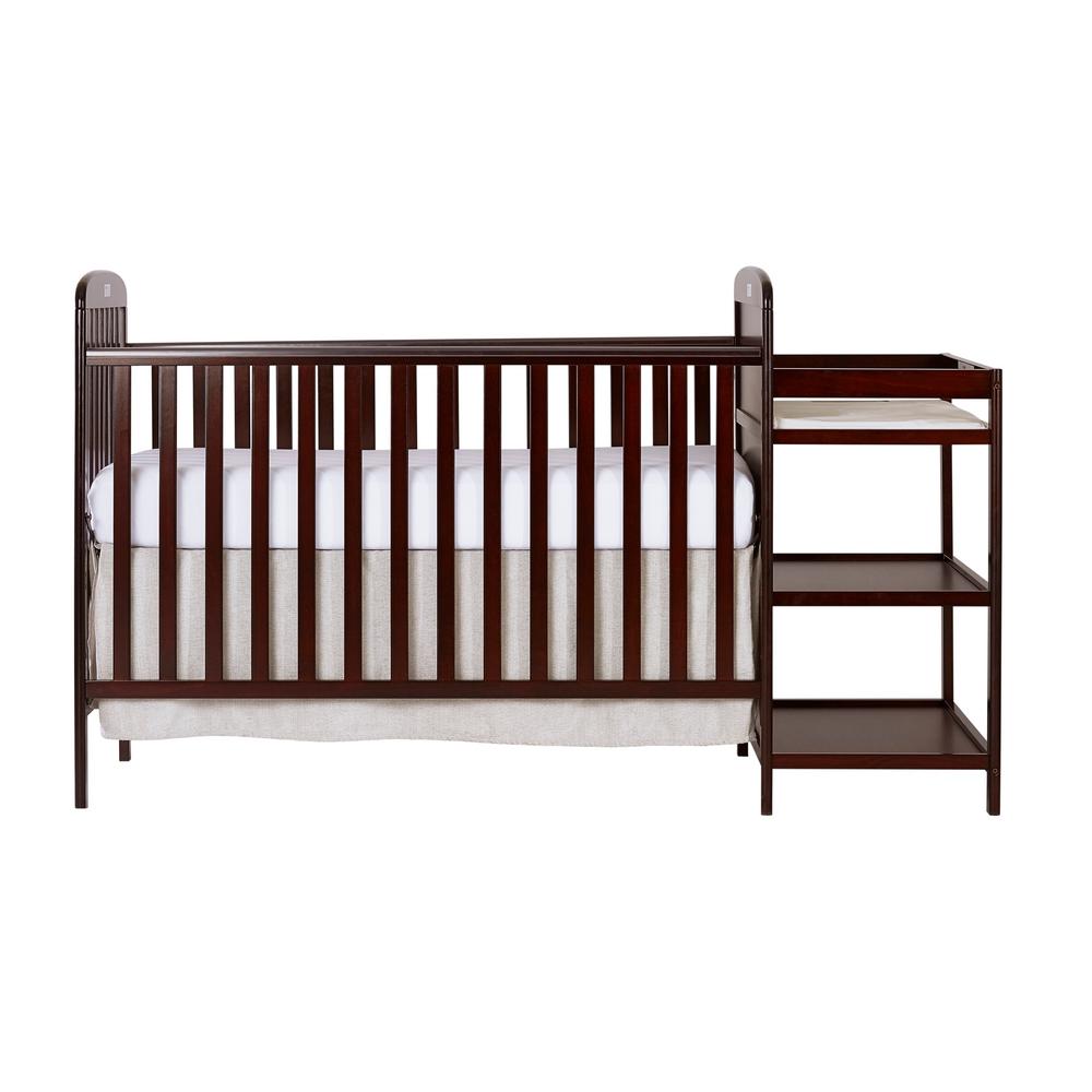 Dream On Me Anna Cherry 4 In 1 Full Size Crib And Changing Table