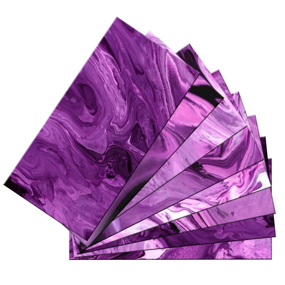 Purple Peel and Stick Backsplash Wall Decor The Home Depot