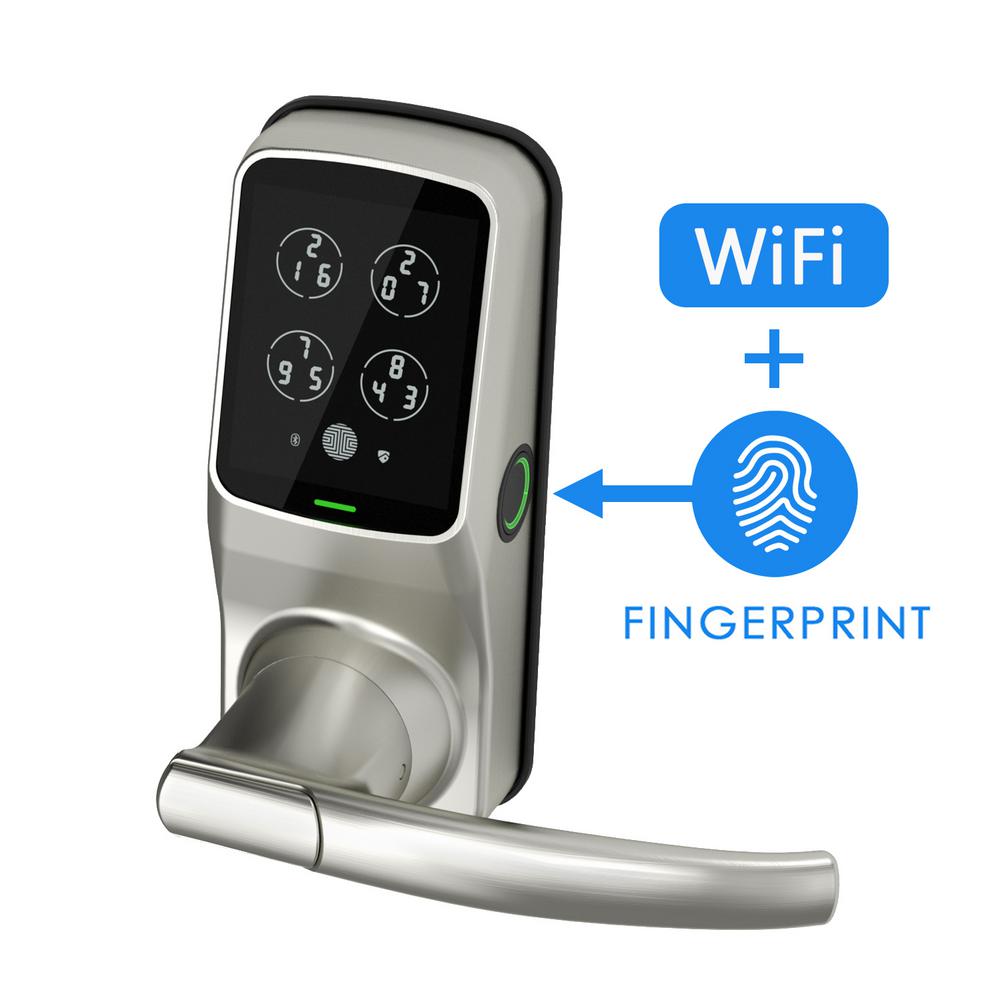 Lockly Secure Pro Satin Nickel Smart Lock Latch With 3d