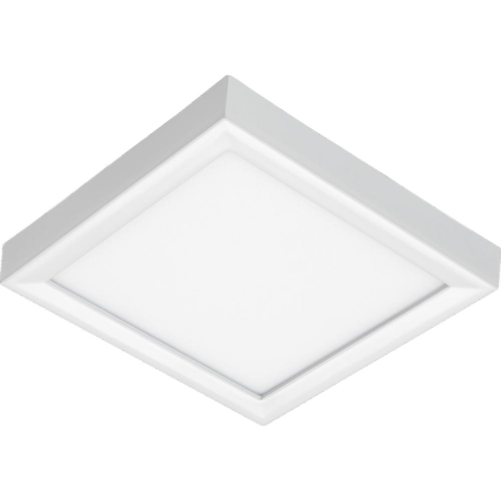 Juno Lighting Slimform Led 5 In 10 Watts 3000k Square Surface Mount Downlight For J Box Installation Dimmable White Juno Lighting Slimform Led 5 In 10 Watts 3000k Square Surface Mount Downlight For J Box Installation Dimmable White