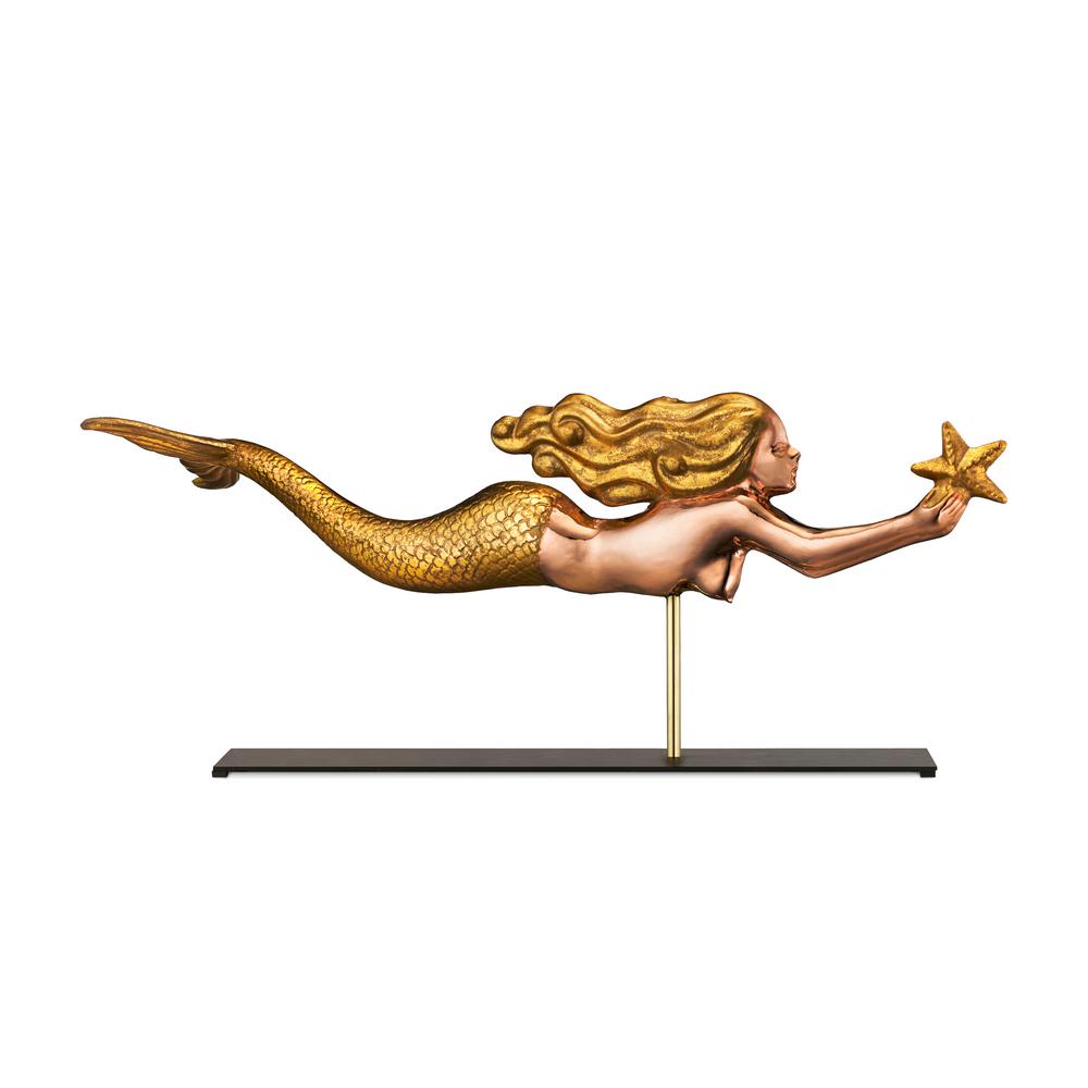 Good Directions Mermaid Copper And Golden Leaf Table Top Sculpture Nautical Home Decor Good Directions Mermaid Copper And Golden Leaf Table Top Sculpture Nautical Home Decor