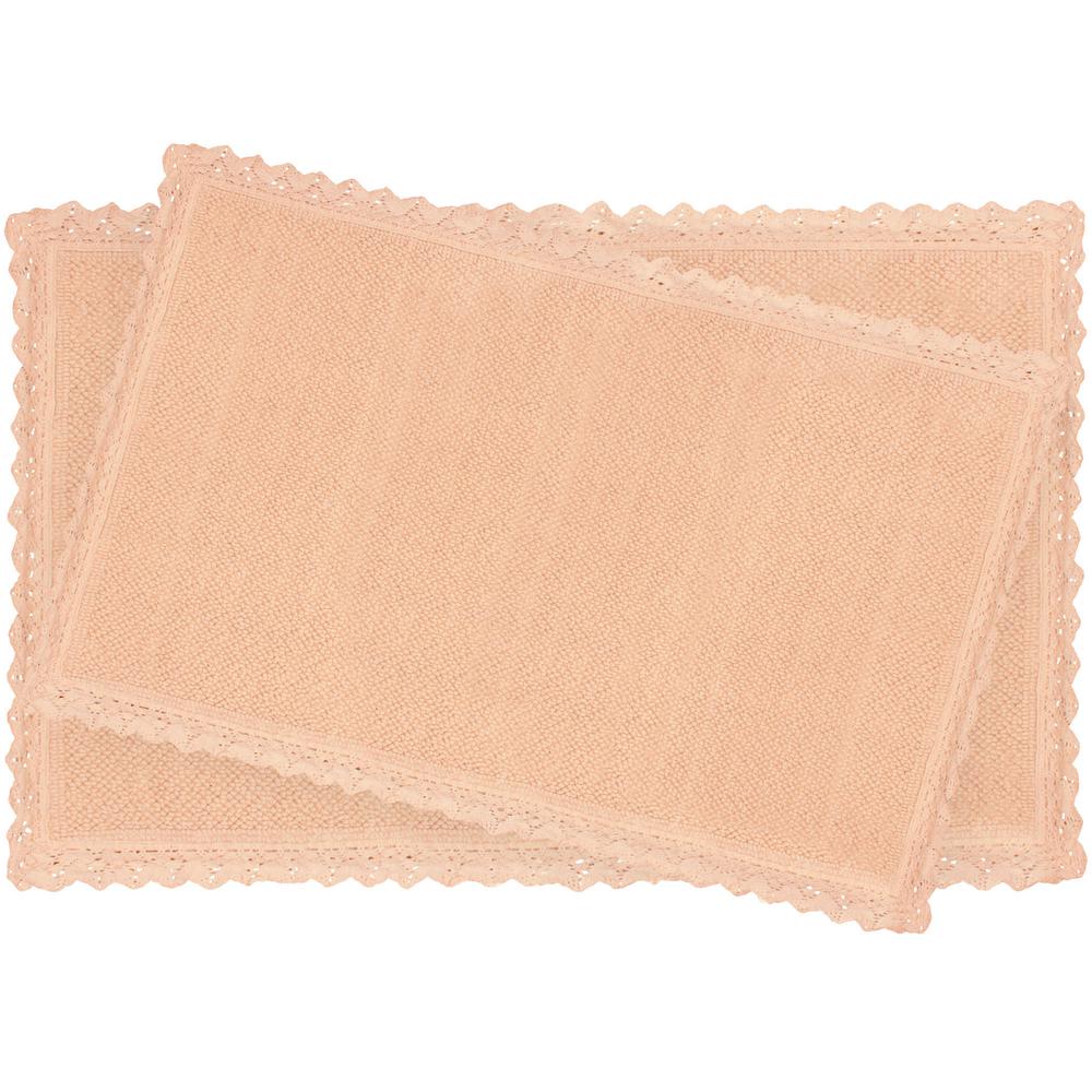 Laura Ashley Reversible Crochet Beaded 17 in. x 24 in./20 in. x 34 in