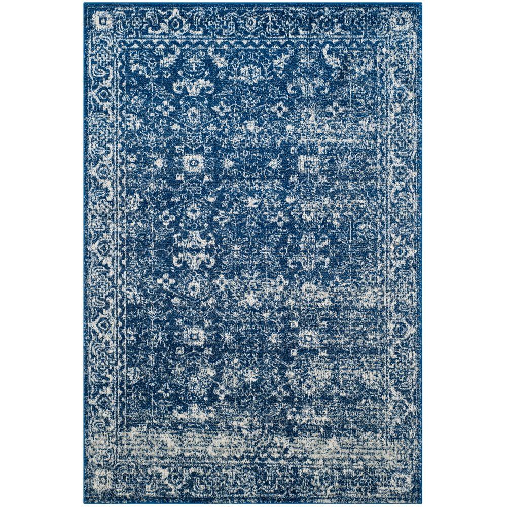 Safavieh Evoke Navy/Ivory 4 ft. x 6 ft. Area Rug-EVK270A-4 - The Home Depot