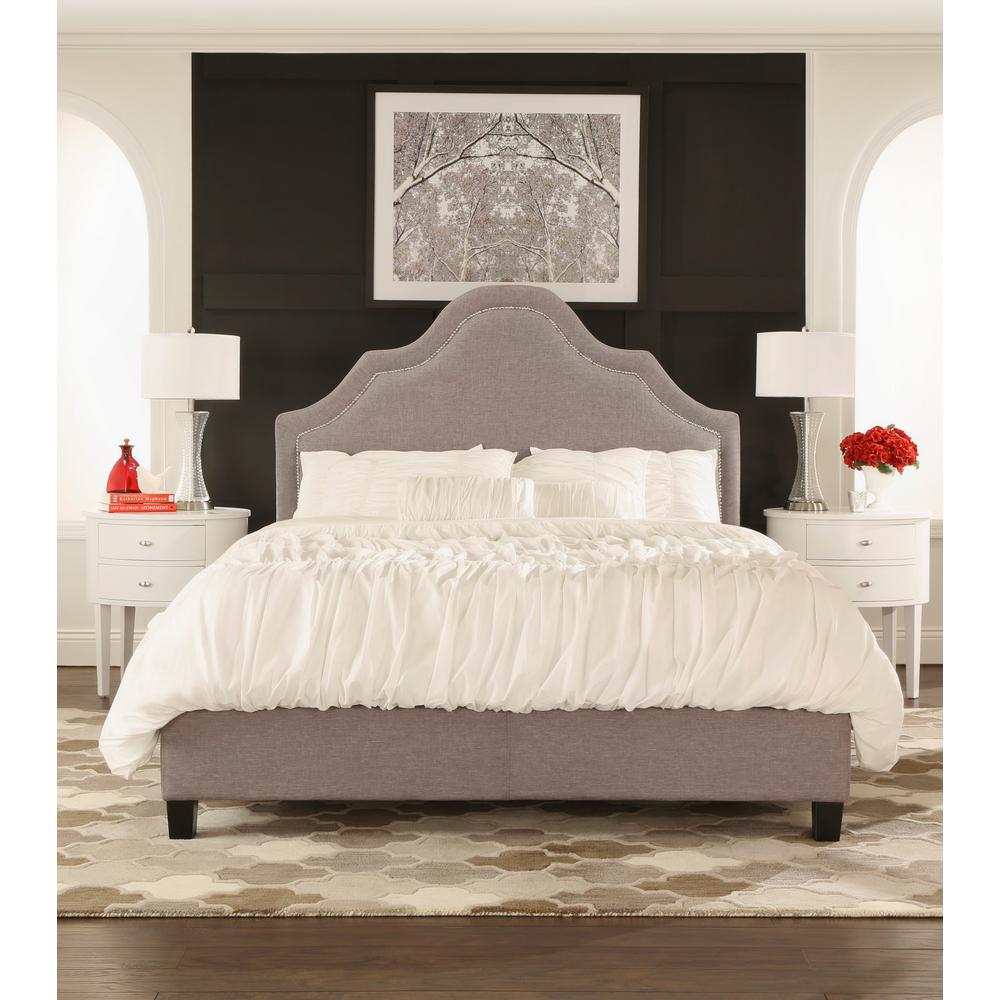 Homesullivan Beauvais Grey King Upholstered Bed 40e377b032w 3a Homesullivan Beauvais Grey King Upholstered Bed