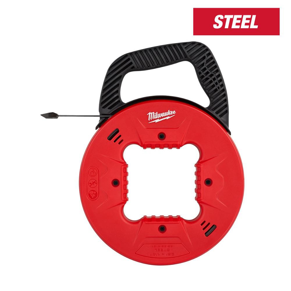 Milwaukee 25 ft. x 1/4 in. Steel Fish Tape with Low Profile Tip4822