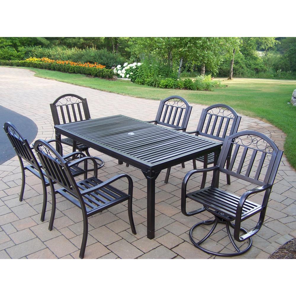 Rochester 7 Piece Metal Outdoor Dining Set Rochester 7 Piece Metal Outdoor Dining Set
