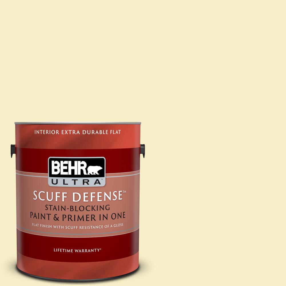 BEHR ULTRA 1 gal. 400A1 Candlelight Yellow Extra Durable Flat