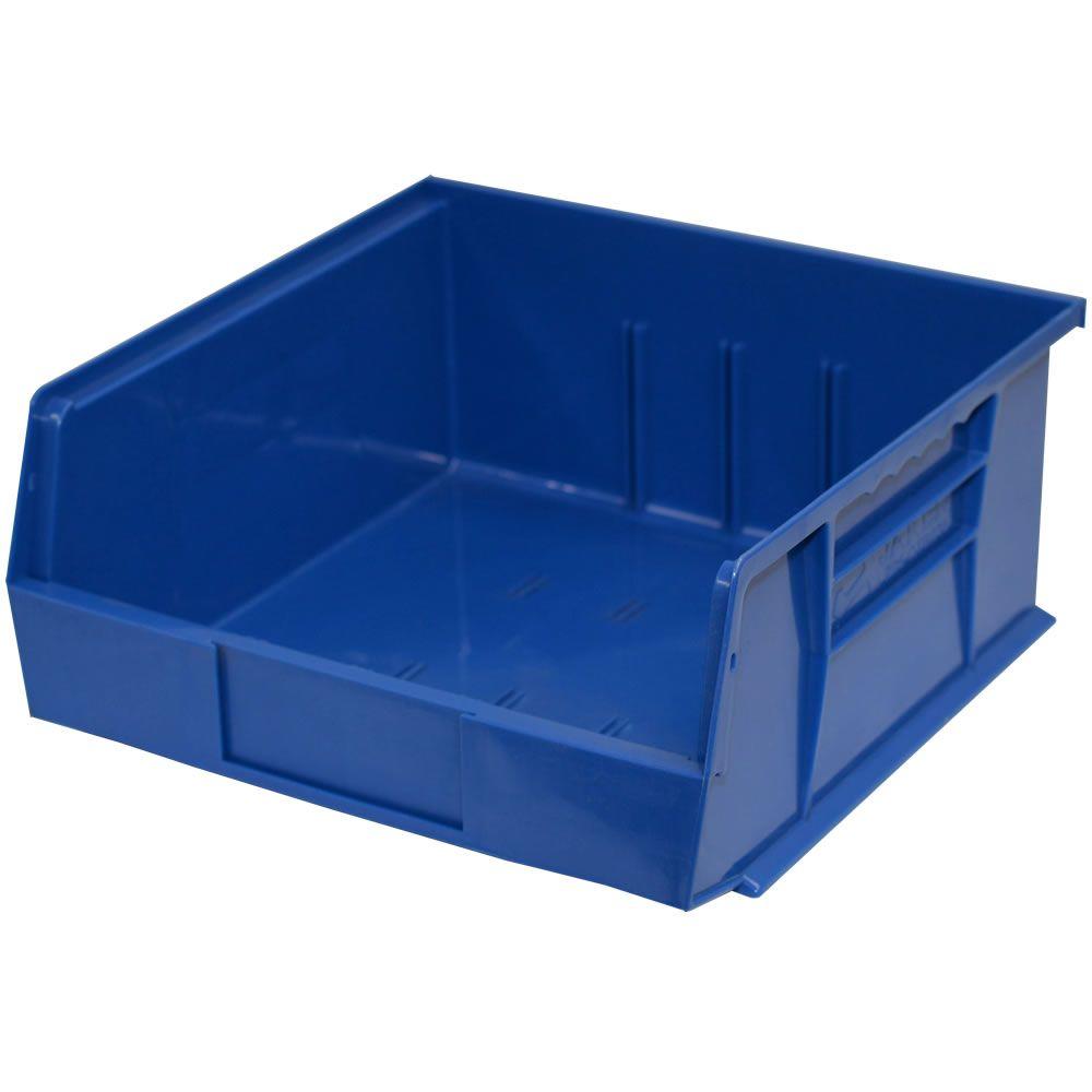 HDX 4 Gal. Clear Storage Tote with Blue Flip Top17200552 The Home Depot