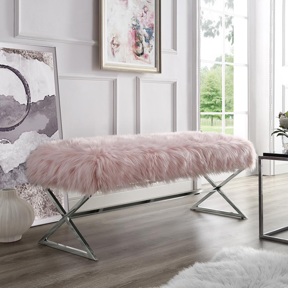 Pink Bedroom Benches Bedroom Furniture The Home Depot