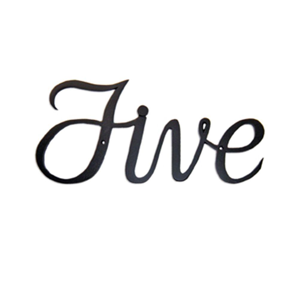 Montague Metal Products 3.125 in. Aluminum Script House Number FiveSHN