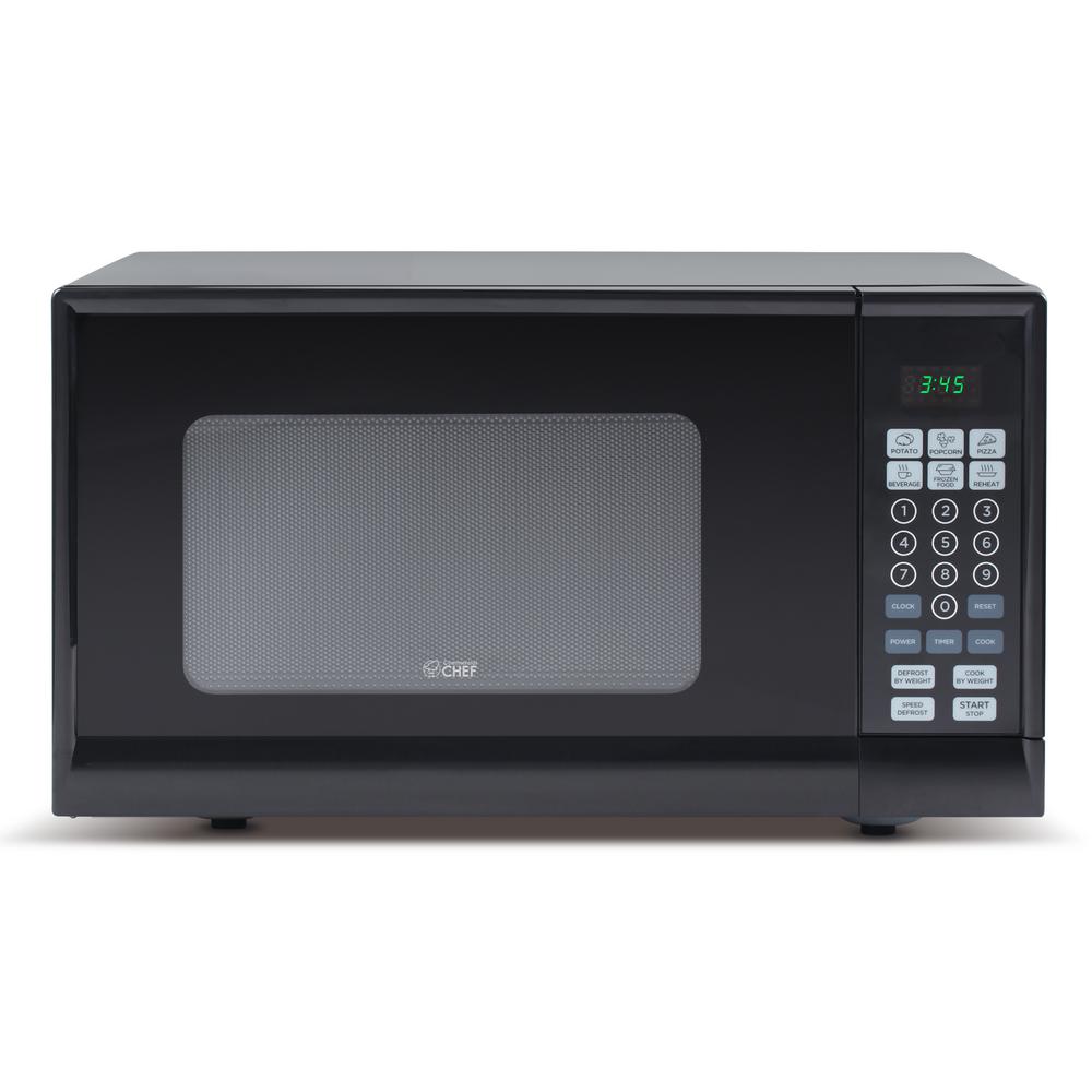 Commercial CHEF 0.9 cu. ft. Countertop Microwave BlackCHM990B The