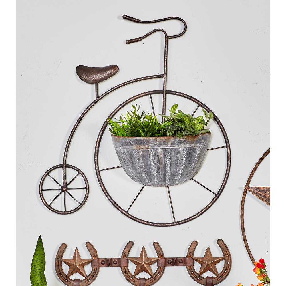 penny farthing plant holder