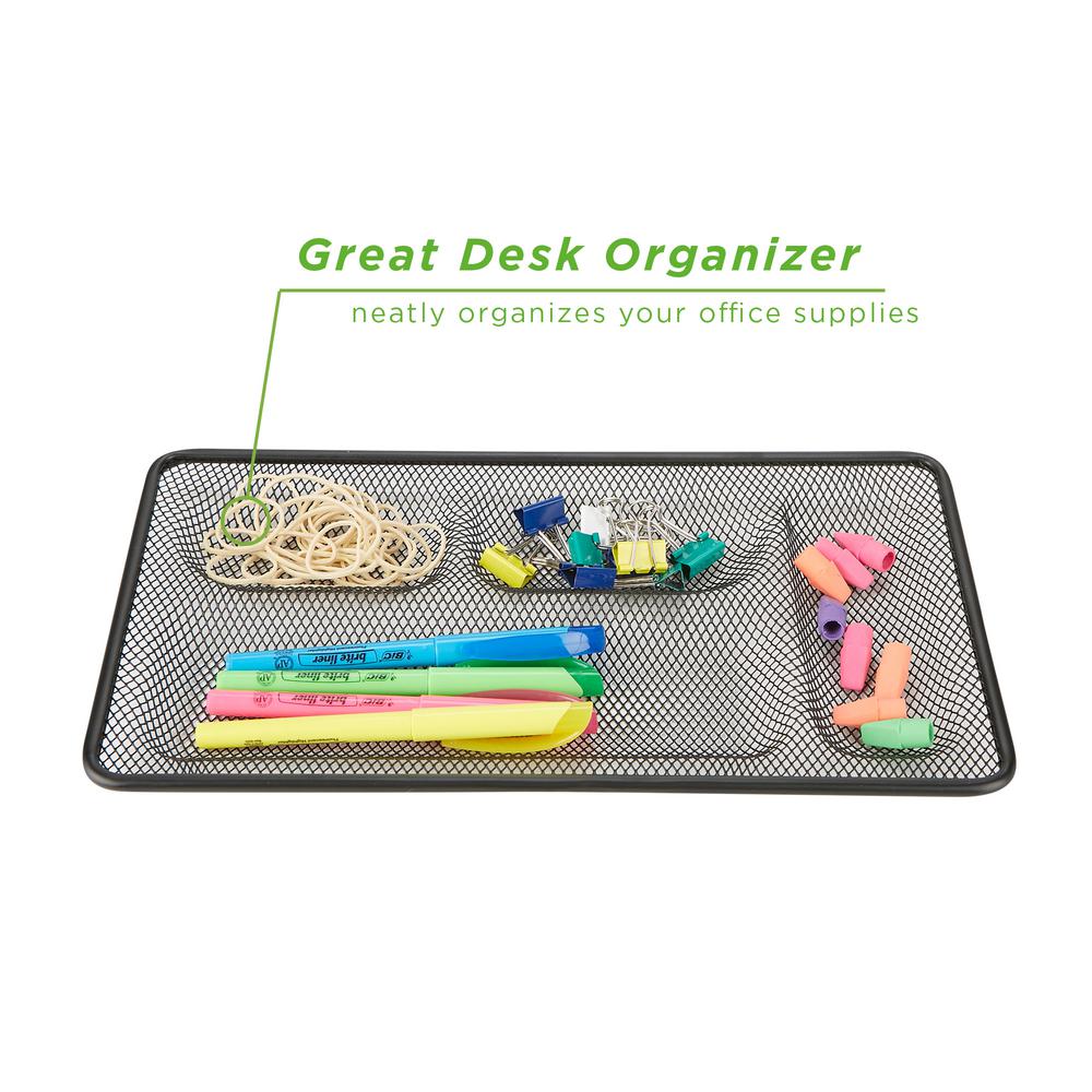 Mind Reader 2 Piece Mesh Drawer Liner Desk Accessories Organizer