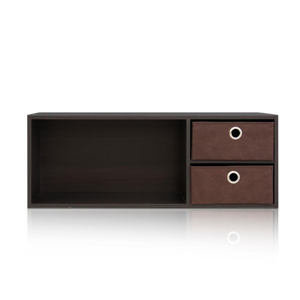 Furinno Ex Home Espresso Wall Mounted Hutch With Bin Drawers 10005ex Internet 301853780