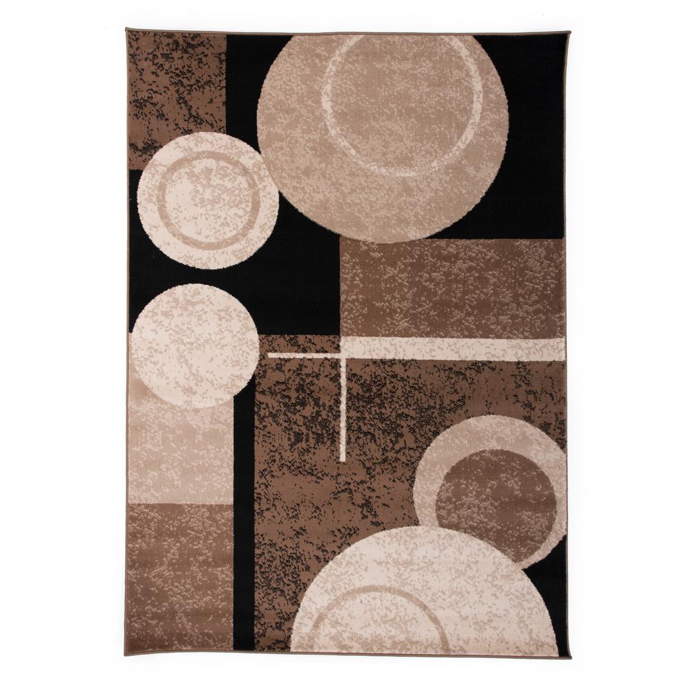 World Rug Gallery Circles Design Area 3 X 5 Brown World Rug Gallery Circles Design Area 3 X