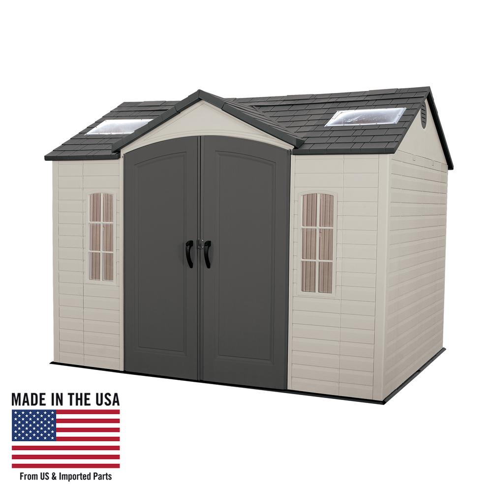 lifetime 10 ft. x 8 ft. outdoor garden shed-60005 - the