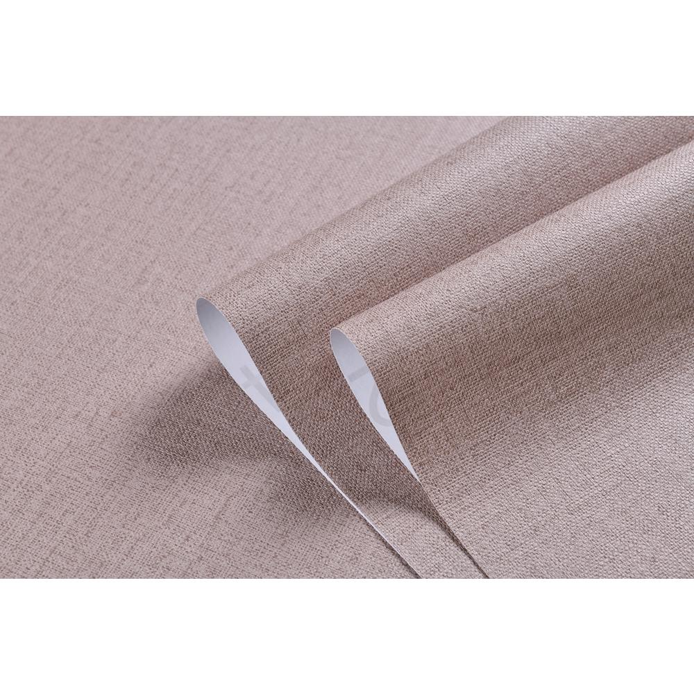 Ejoy Linen Texture Vinyl Peel and Stick Wallpaper Roll, Brown, 2Ft x