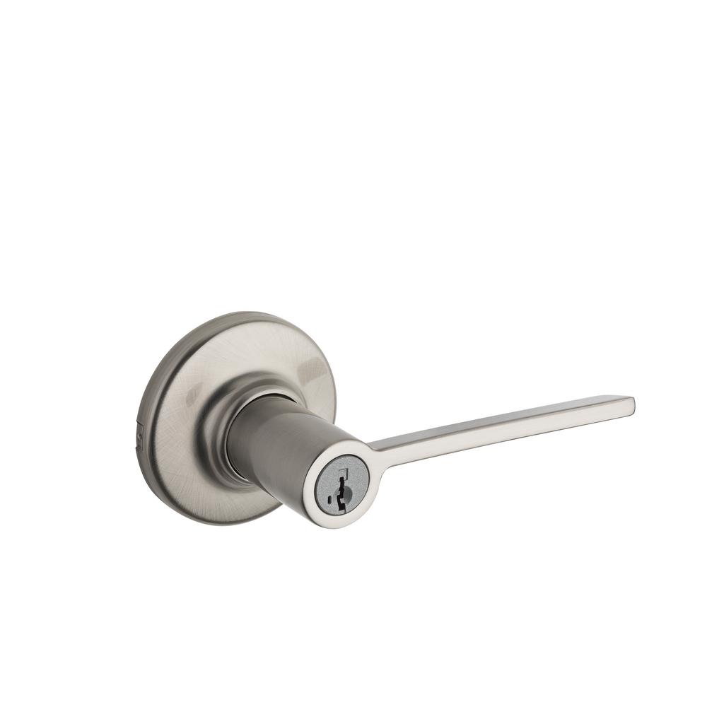 Kwikset Ladera Satin Nickel Exterior Entry Door Lever Kwikset Ladera Satin Nickel Exterior Entry Door Lever