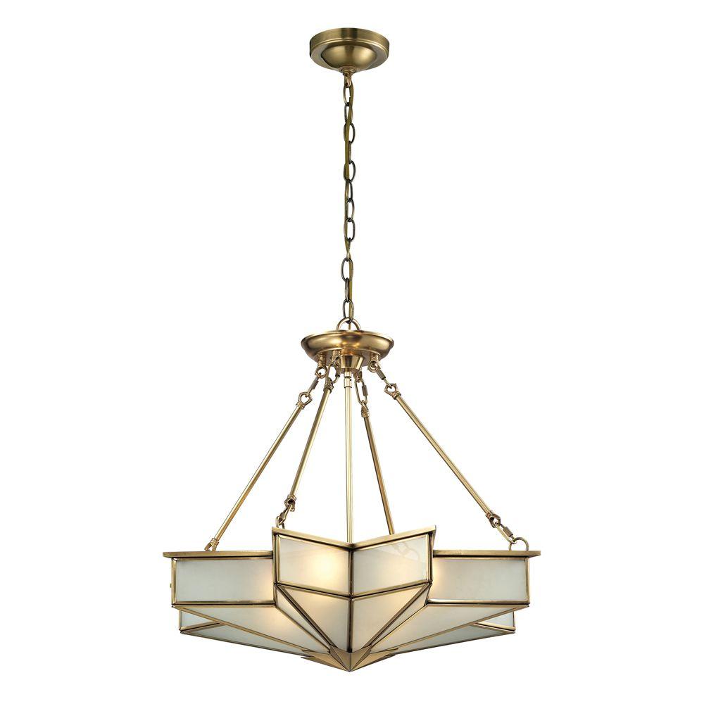 Titan Lighting Vitruvius Collection 4 Light Brushed Brass Pendant Tn Titan Lighting Vitruvius Collection 4 Light Brushed Brass Pendant