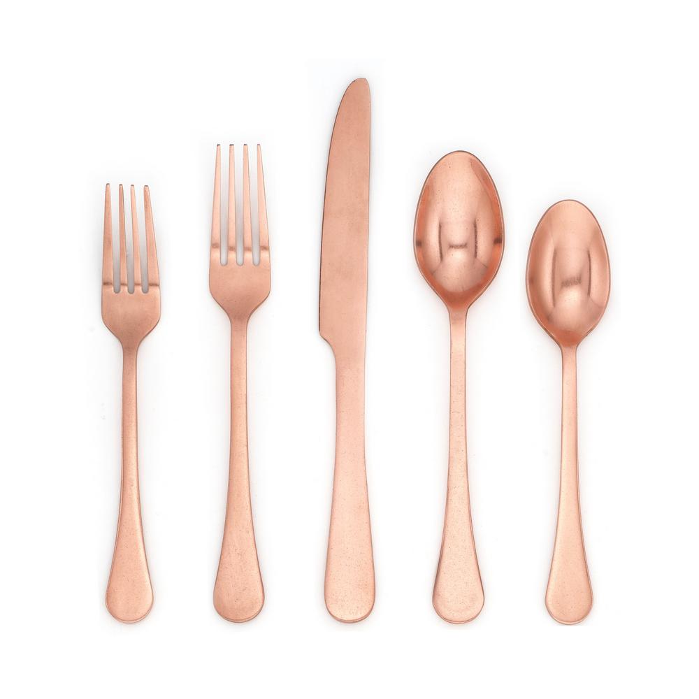 Cambridge Beacon Gold Mirror 20Piece Flatware Set 805520DS The Home