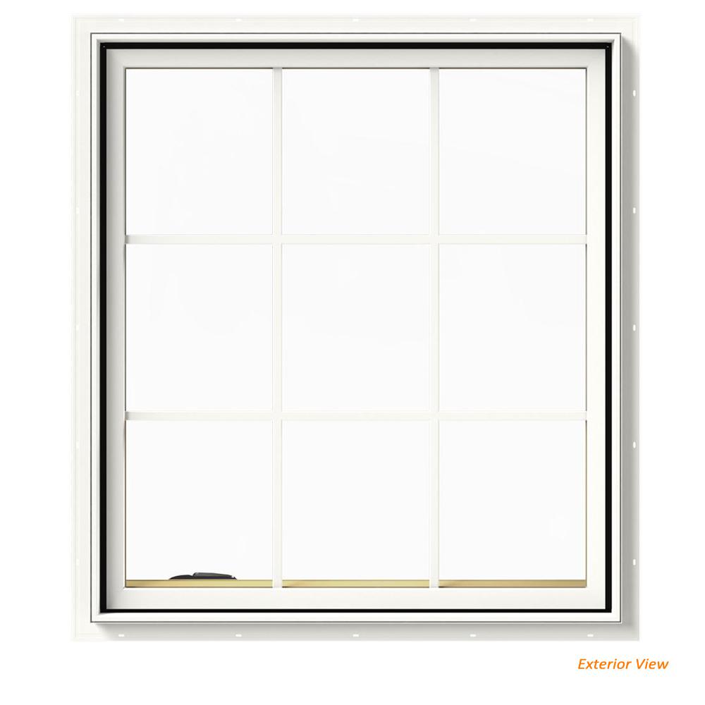 JELD-WEN 36 In. X 40 In. W-2500 Series White Painted Clad Wood Left ...