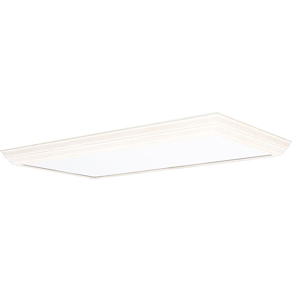 Progress Lighting White Fluorescent Fixture Diffuser by Progress Lighting