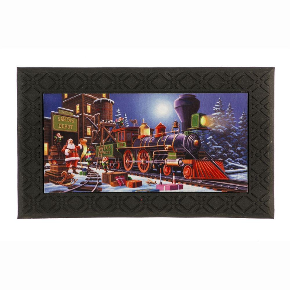Evergreen Santa S Express 30 In X 18 In Led Music Rubber Floor