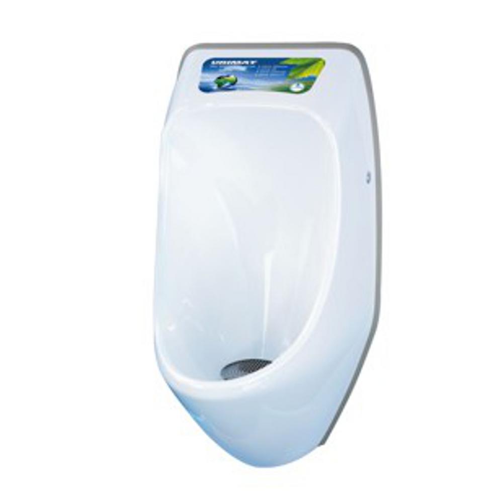 Urimat Waterless Urinal In White Polycarbonate 16 001 The Home Depot Urimat Waterless Urinal In White Polycarbonate