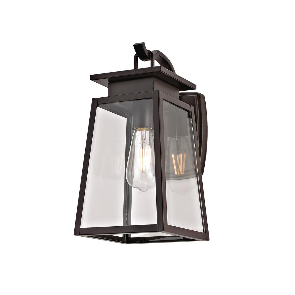 2-Pack Hampton Bay Black Outdoor Wall Lantern