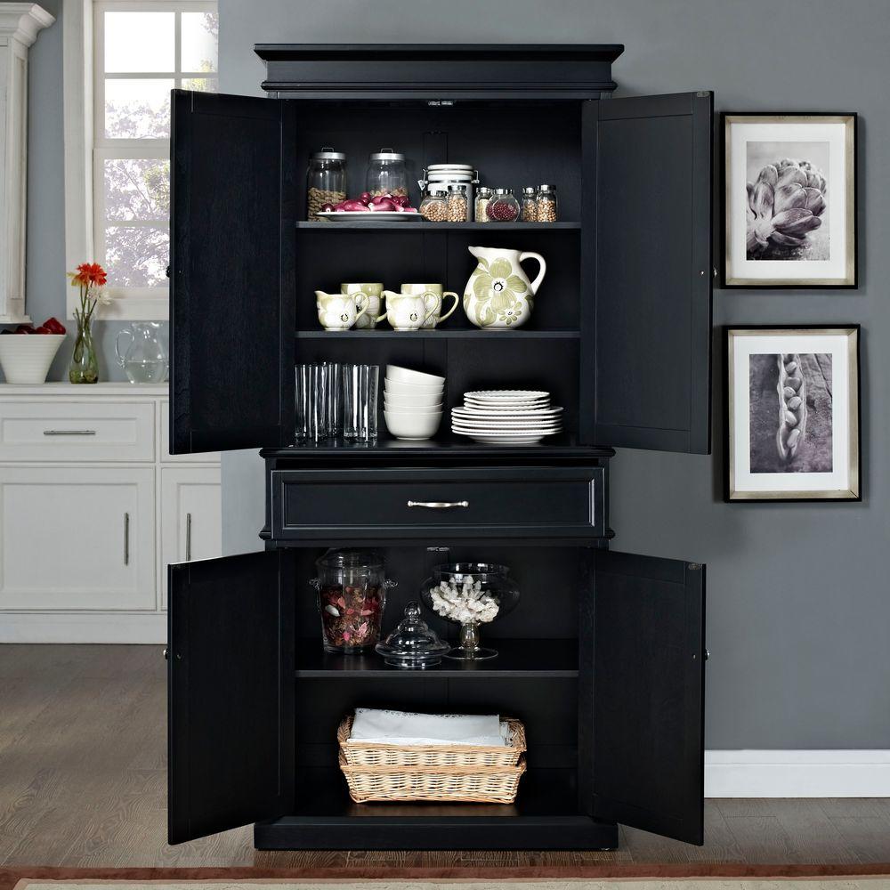 Crosley Parsons Black Storage Cabinet-CF3100-BK - The Home ...