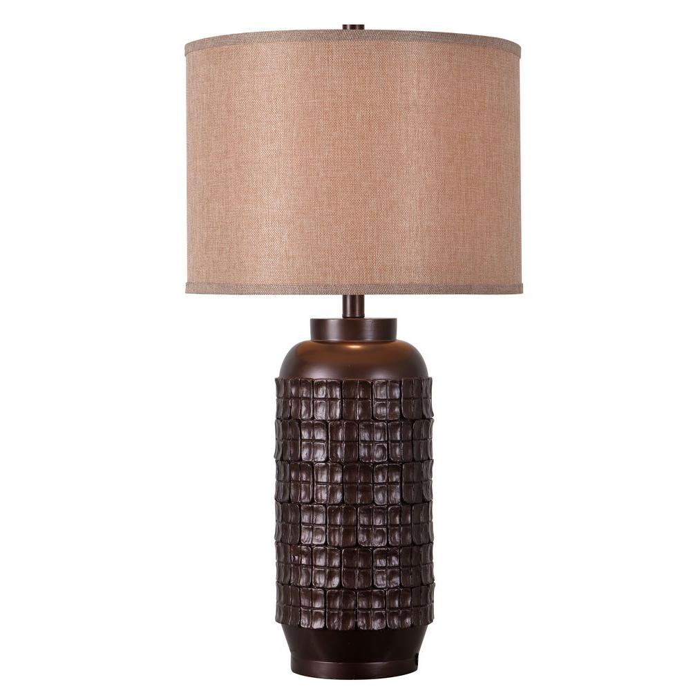 Kenroy Home Axton 29 In Chocolate Table Lamp 32823choc The Depot Chocolate Table Lamp