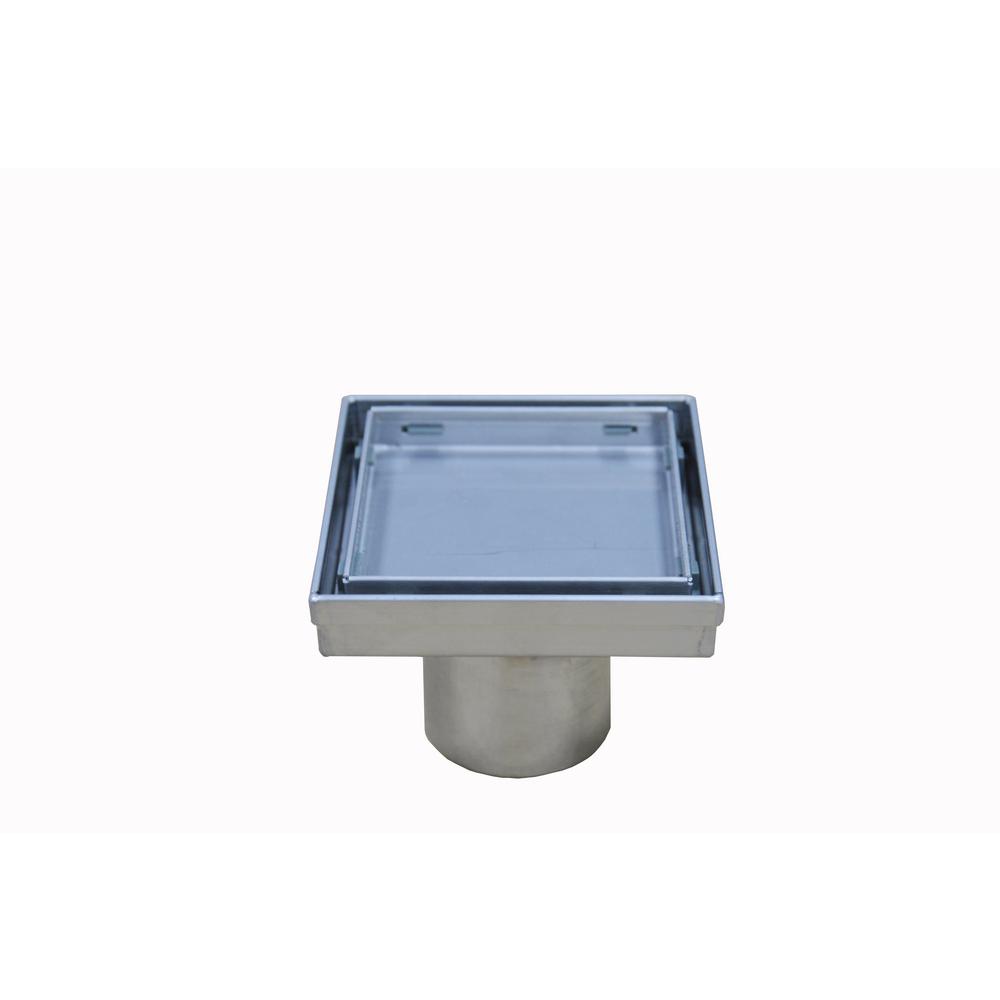 Terraneo 4 5 In Square Tile Drain Zs3 The Home Depot Square Tile Drain