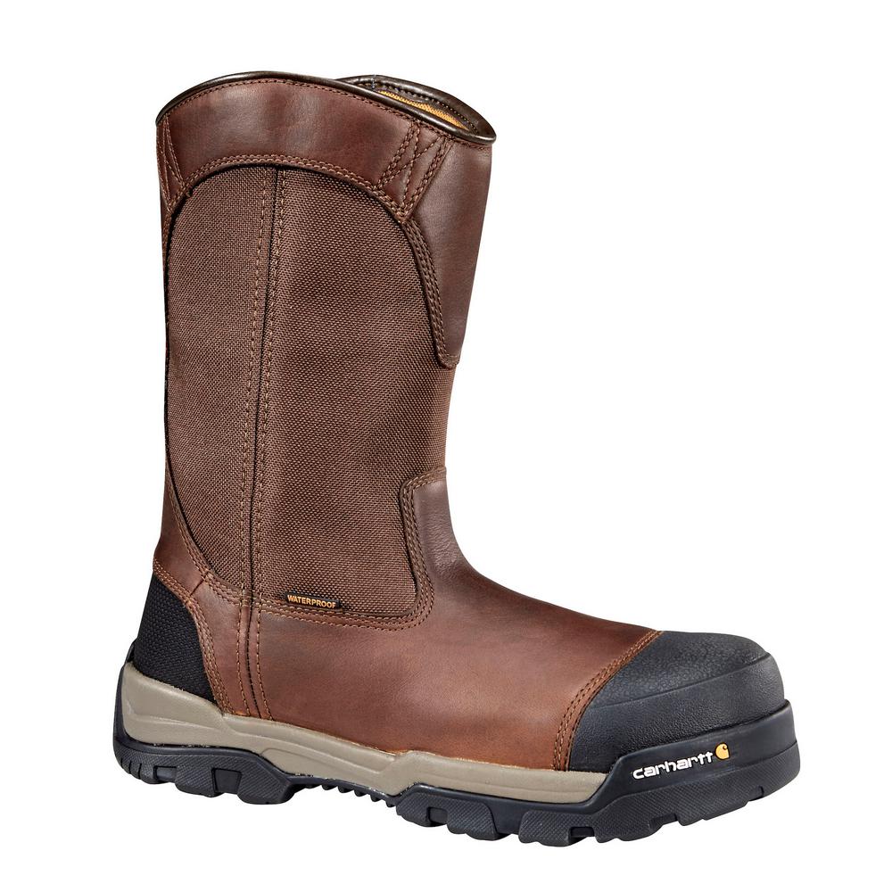 Carhartt Ground Force Men's 12W Brown Leather Waterproof Composite ...