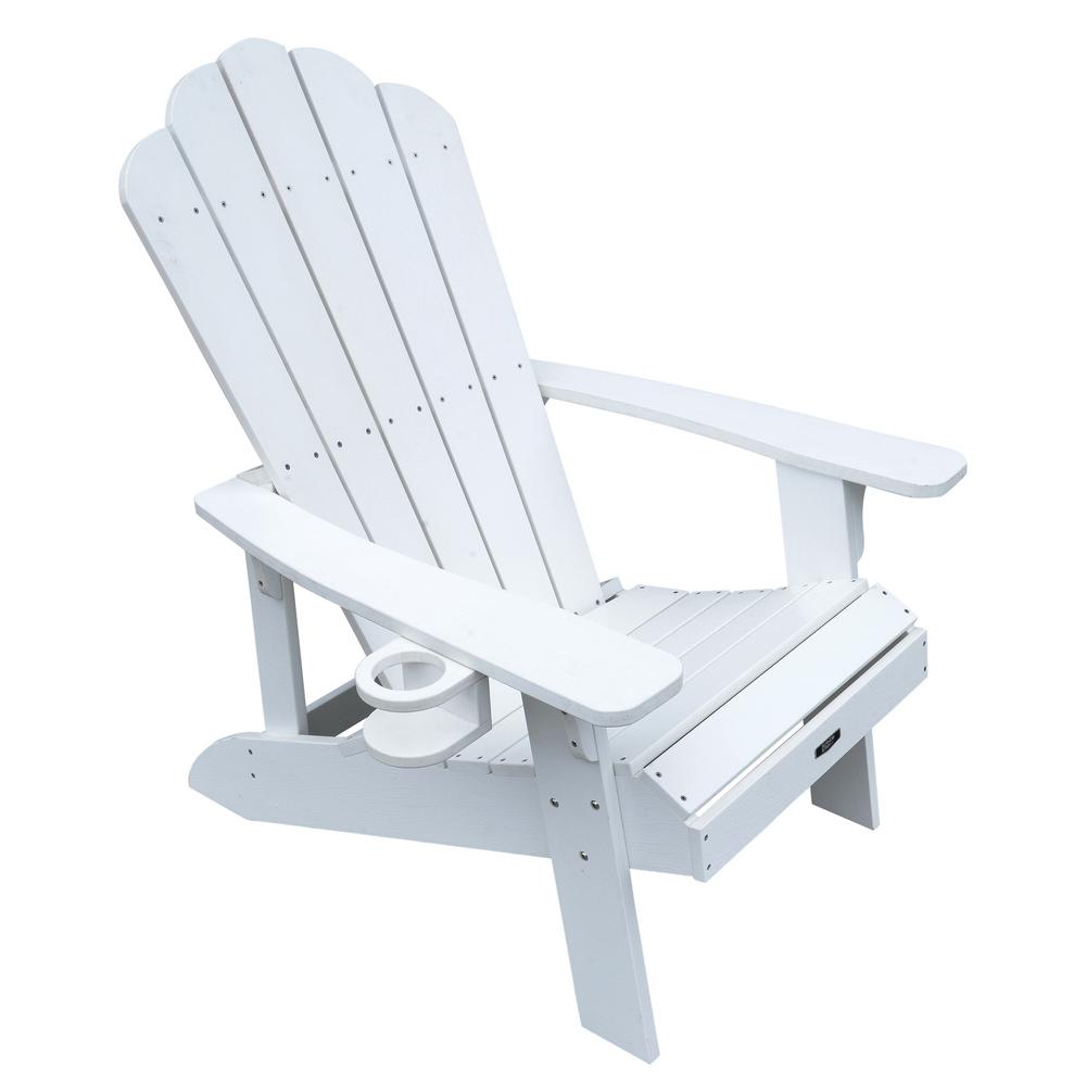 Island Umbrella Island Retreat Plastic Adirondack Chair in ...