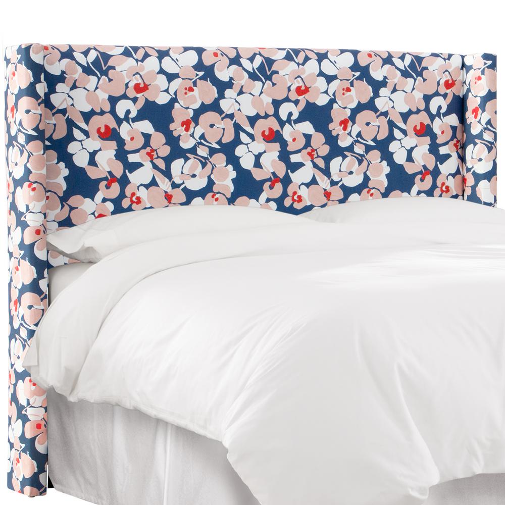 Skyline Furniture Ryann Color Block Fl Navy Blush King Skyline Furniture Ryann Color Block Fl Navy Blush King
