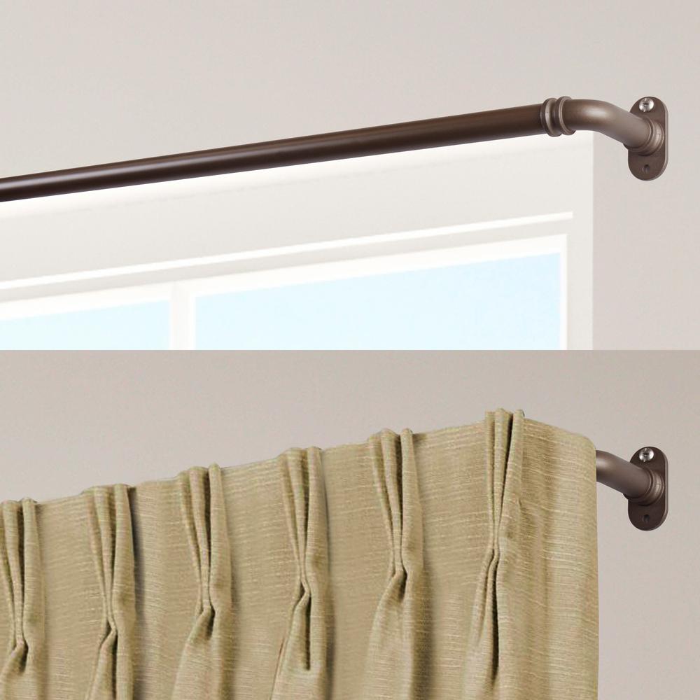 Emoh 5 8 Inch Adjustable Single Blackout Curtain Rod 84 120 Inch