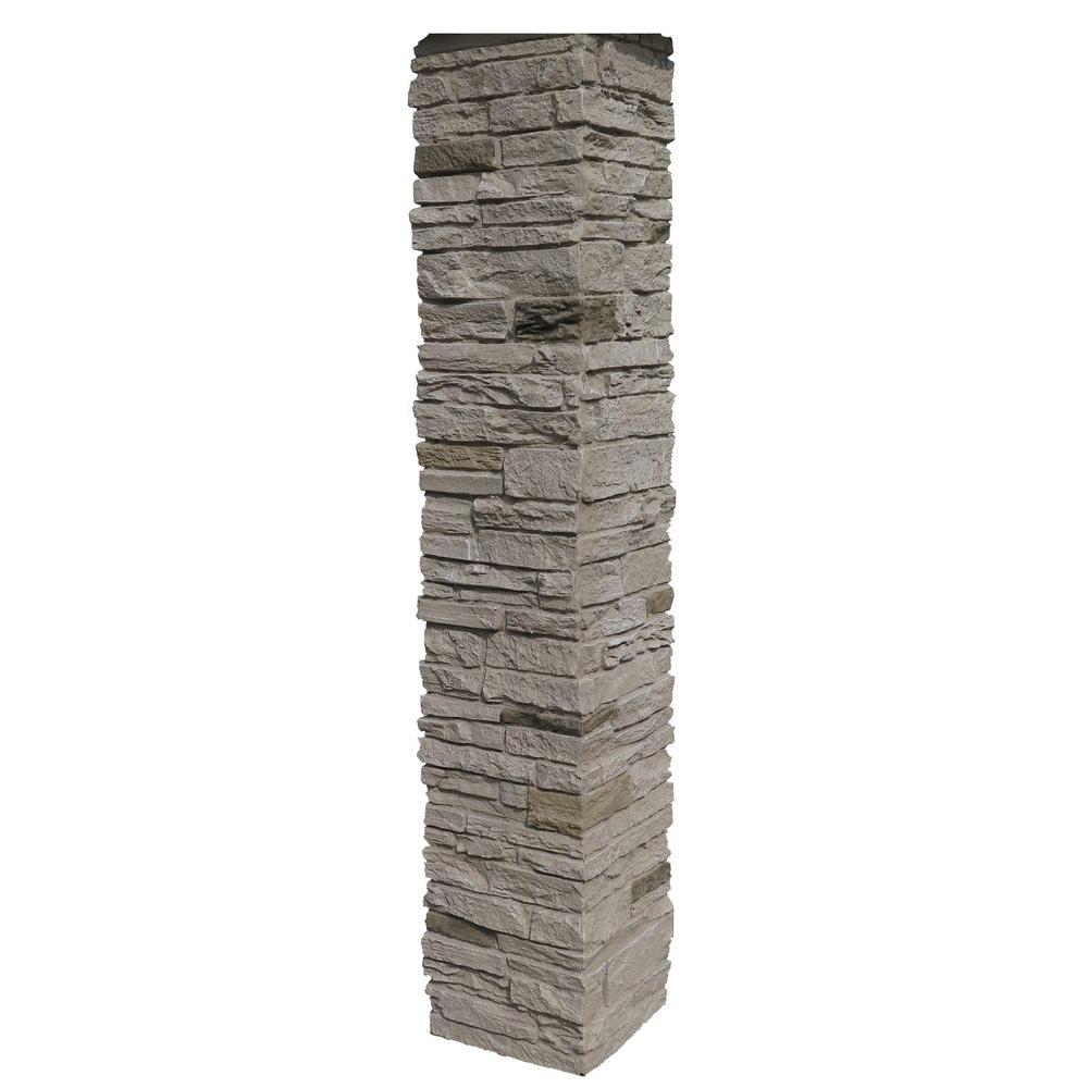 NextStone Slatestone 8 in. x 8 in. x 41 in. Sahara Faux Polyurethane Stone Post CoverSLSPCSH