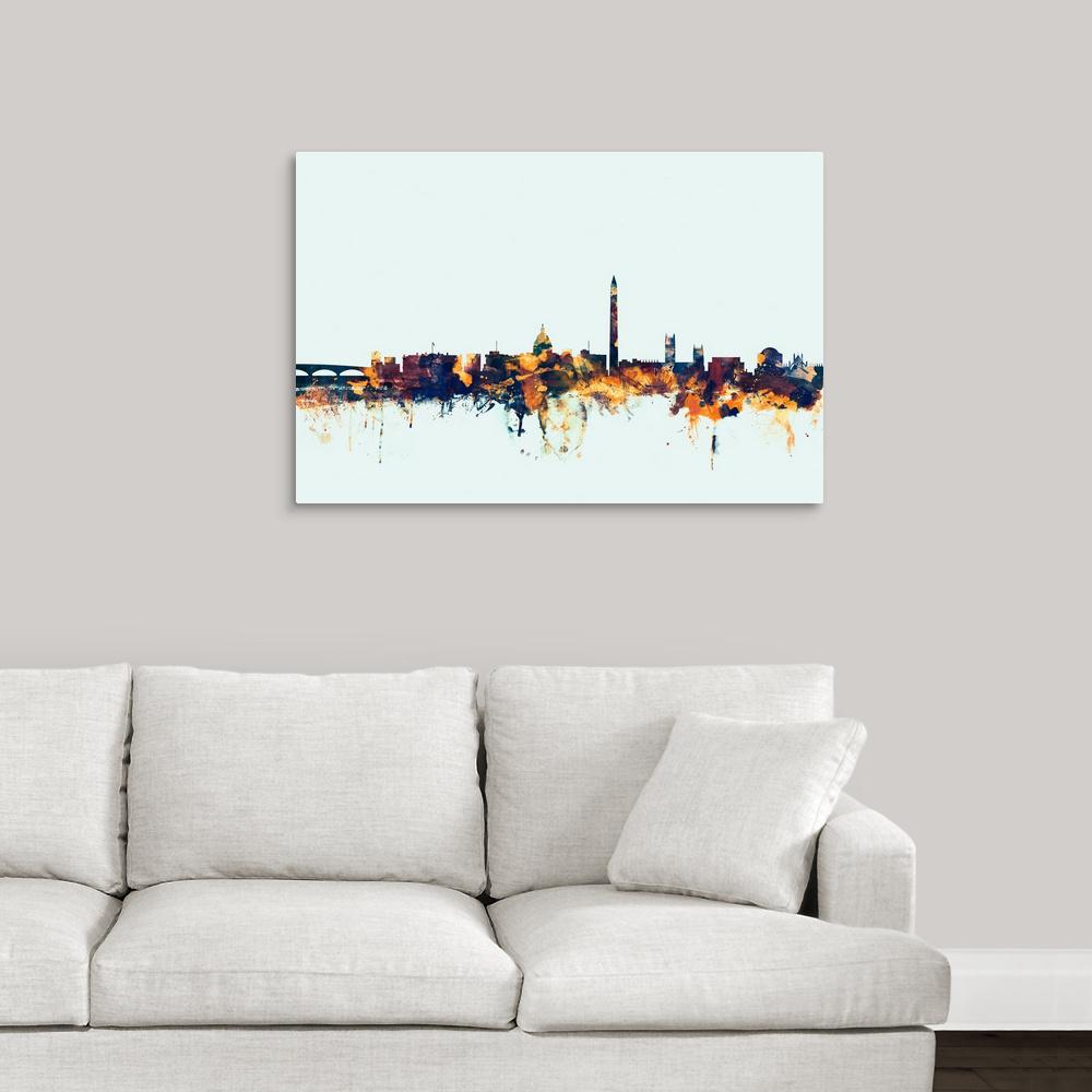 Greatcanvas 36 In X 24 Washington Dc Skyline By Michael Washington Dc Skyline By Michael Tompsett Canvas Wall Art 2448389 24 36x24 The Home Depot
