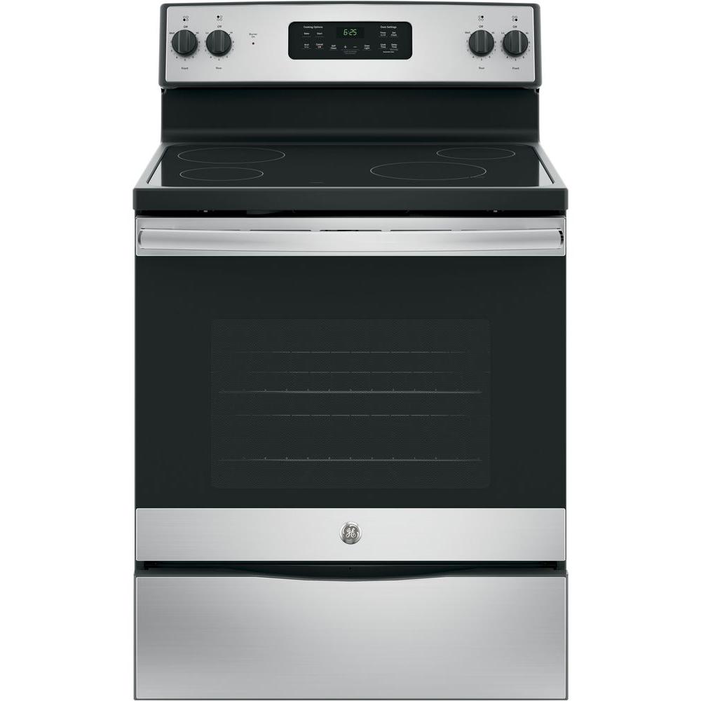 Ge 30 In 5 3 Cu Ft Free Standing Electric Range Stainless Ge 30 In 5 3 Cu Ft Free Standing Electric Range Stainless